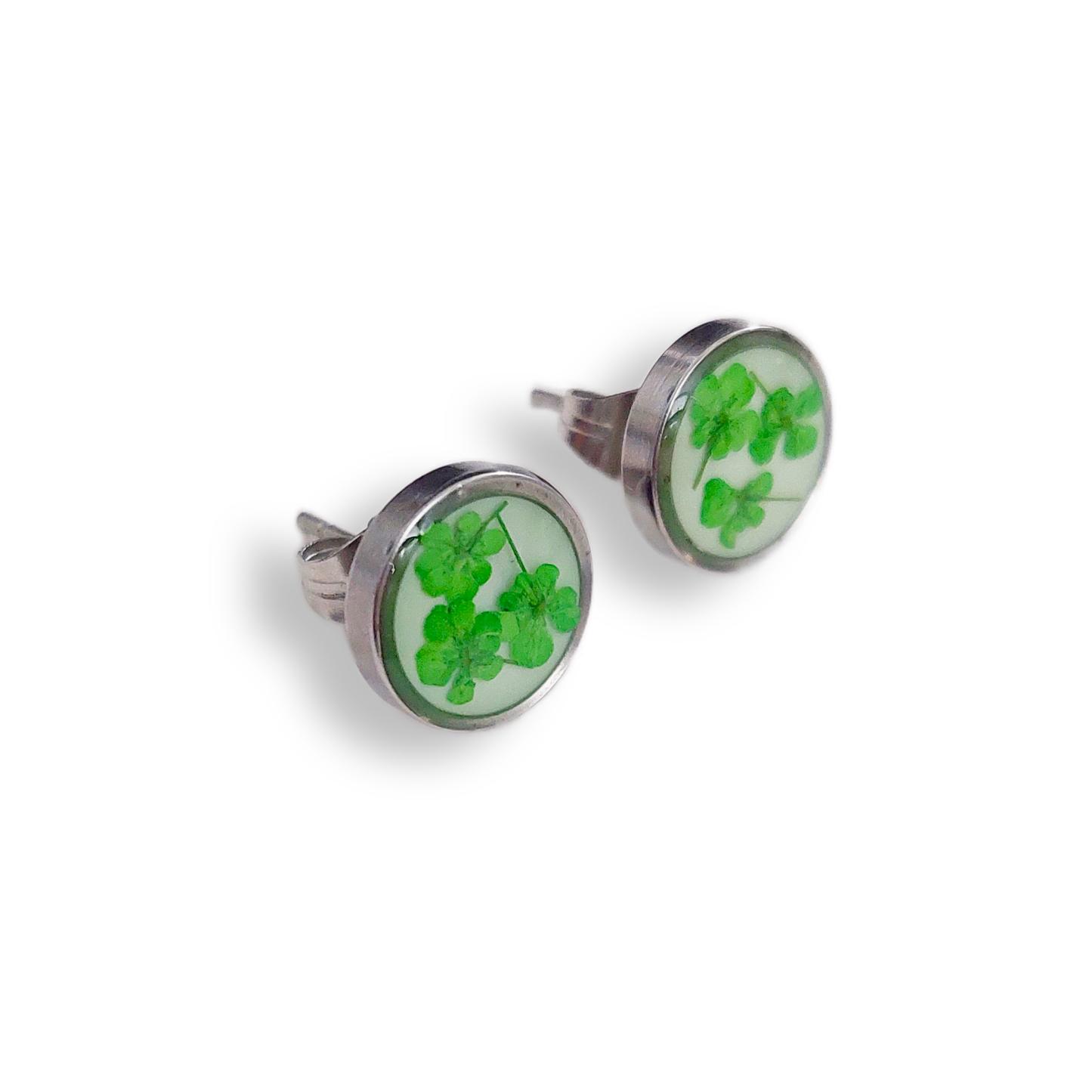 Stud earrings green color