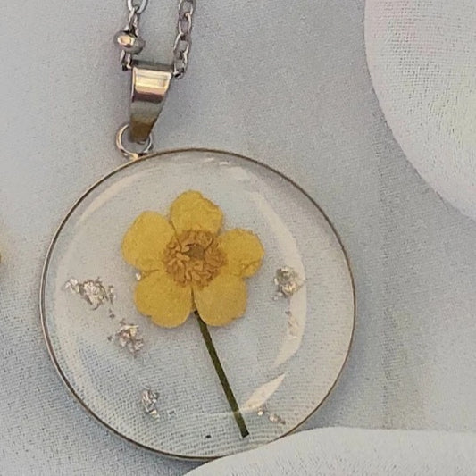 Real yellow buttercup flower
