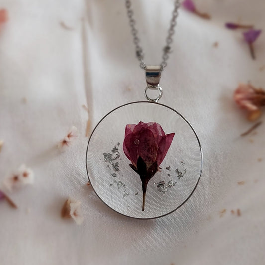 Real begonia flower necklace