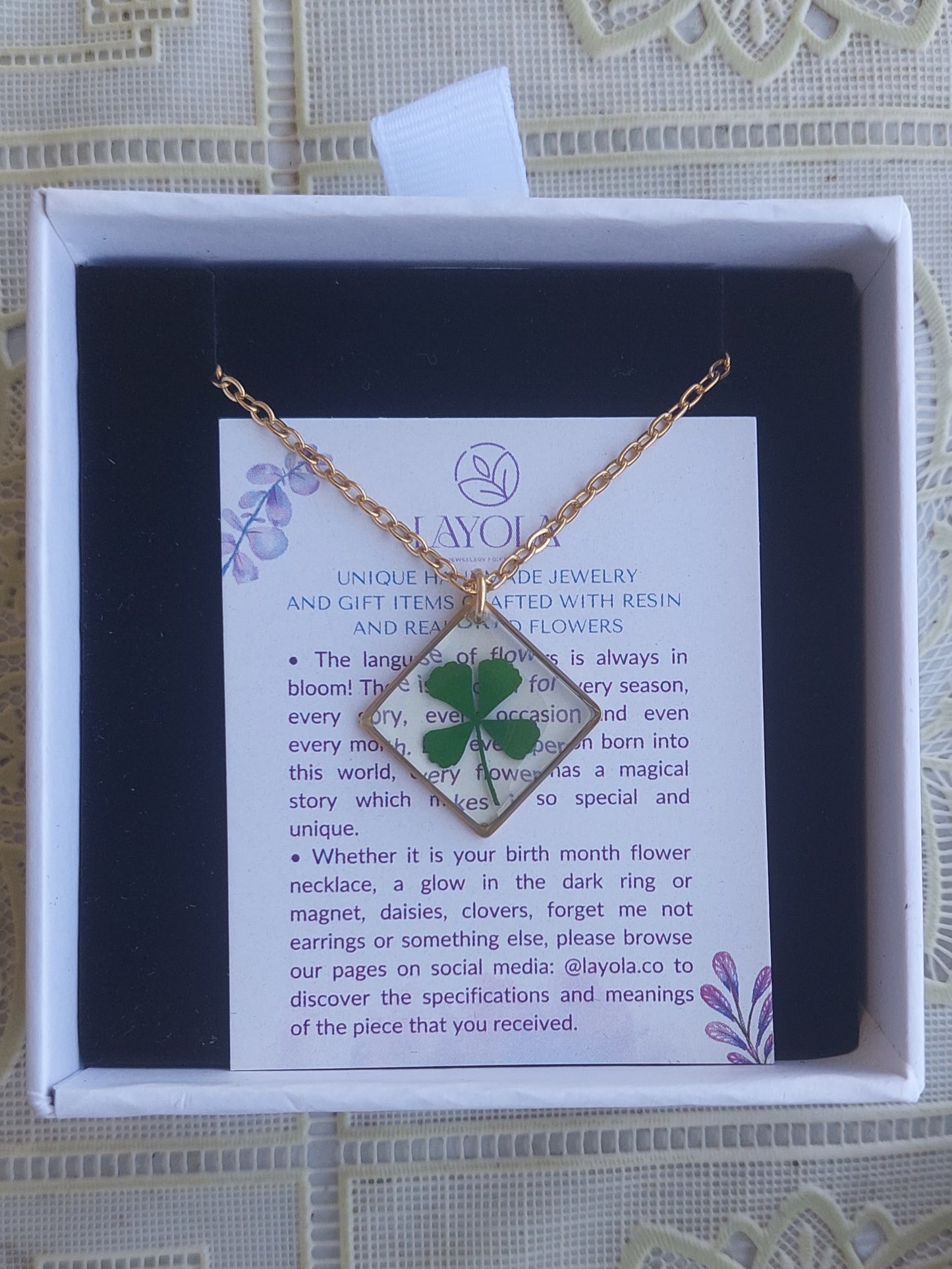 Four leaf clover necklace