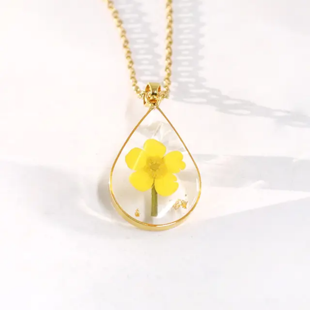 Real yellow buttercup flower